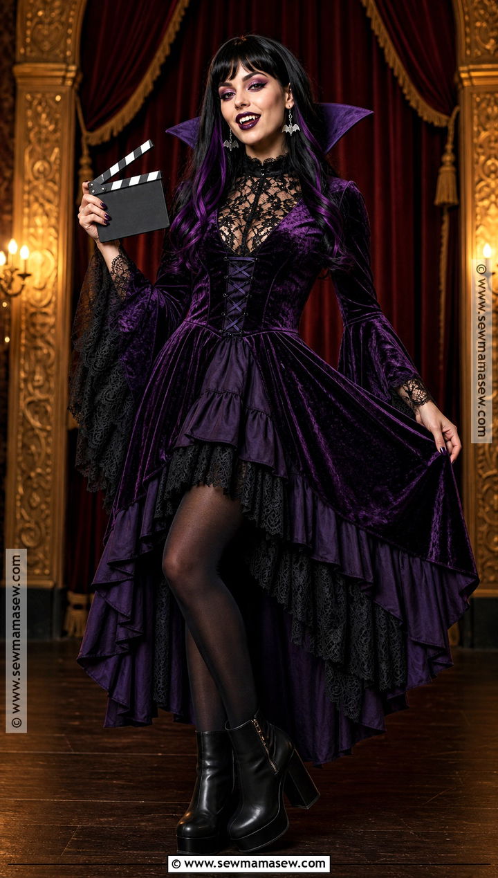 Elissabat Costume With Purple Vampire Gown - 40 monster high costumes