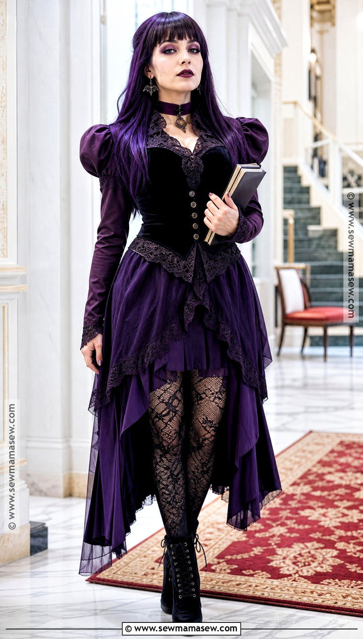 Elissabat Costume With Purple Victorian Dress - 35 monster high characters costumes