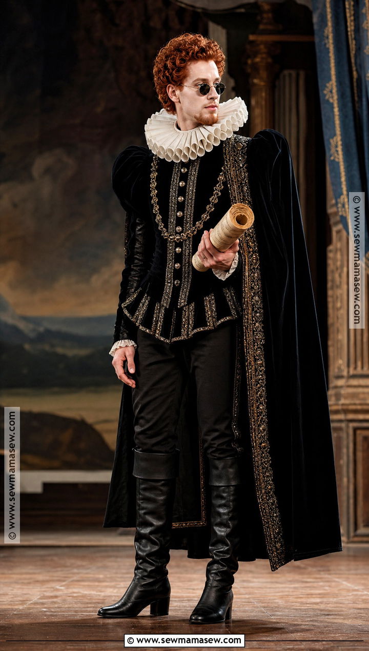 Elizabethan Crowley Cosplay With Ruff Collar - 30 crowley cosplay ideas