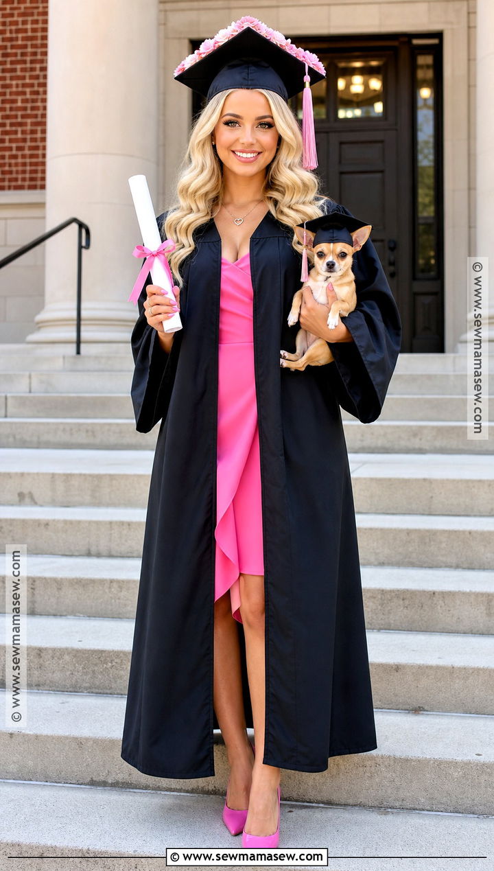 Elle Woods Pink Graduation Costume - 30 legally blonde halloween costume ideas