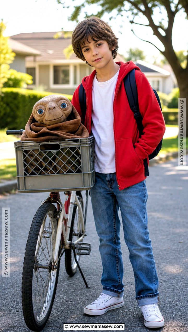 Elliott E T Red Hoodie Costume - 30 80s movies costumes