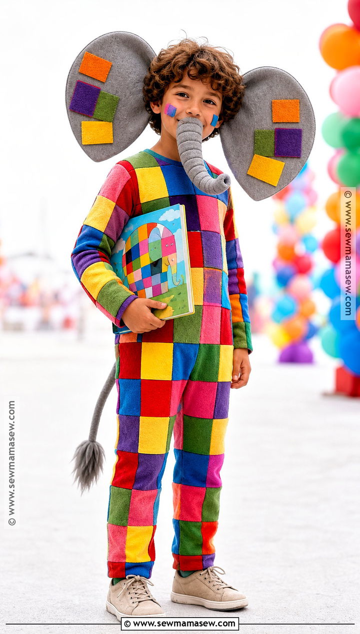 Elmer The Patchwork Elephant Costume - 40 book week costume ideas