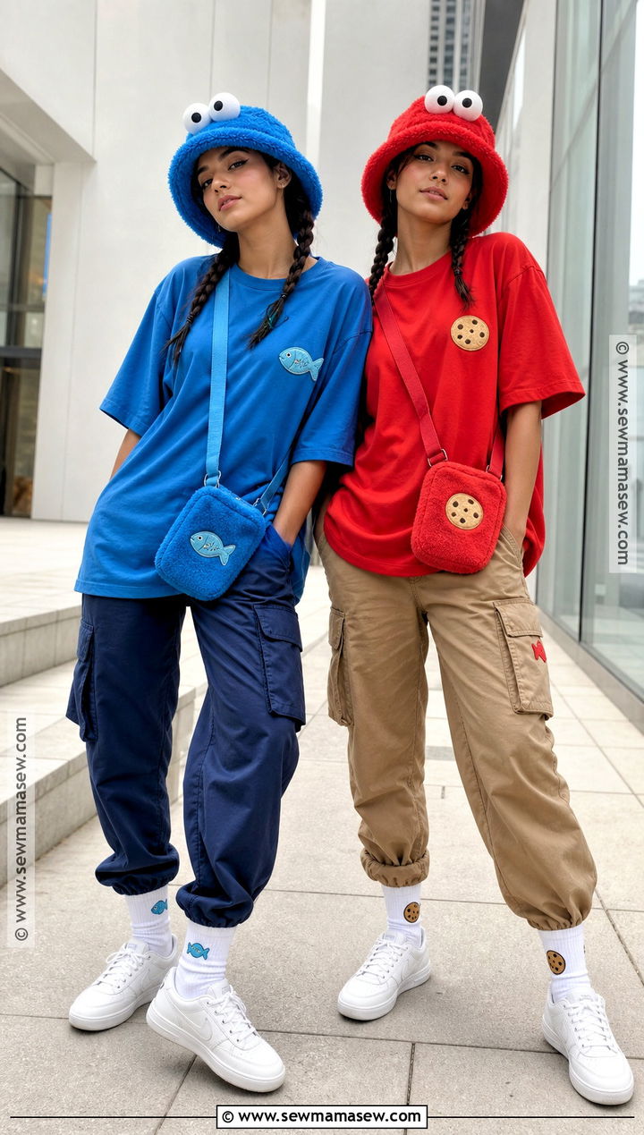Elmo And Cookie Monster Bucket Hat Costume - 40 elmo and cookie monster costumes
