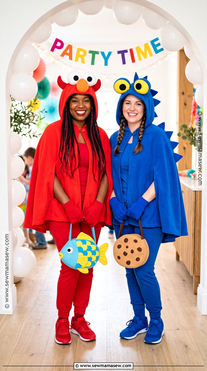 Elmo And Cookie Monster Cape Costume - 40 elmo and cookie monster costumes