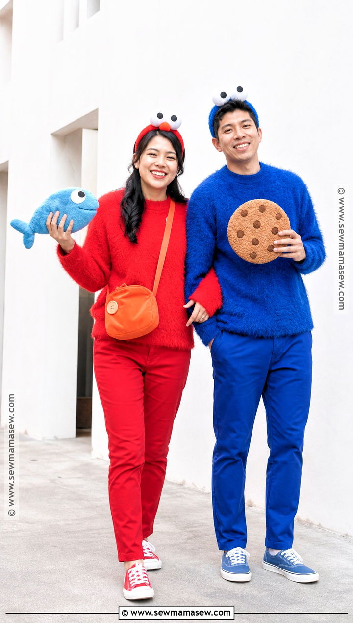 Elmo And Cookie Monster Couple Costume - 40 elmo and cookie monster costumes