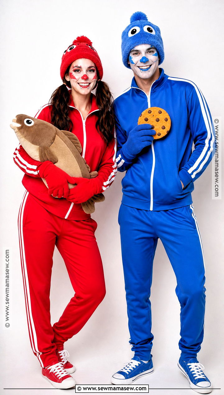 Elmo And Cookie Monster Face Paint Costume - 40 elmo and cookie monster costumes