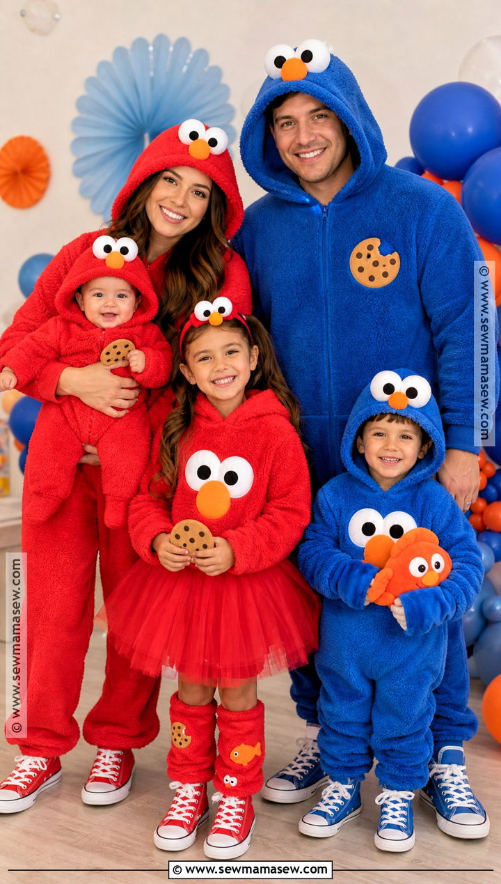 Elmo And Cookie Monster Family Costume - 40 elmo and cookie monster costumes