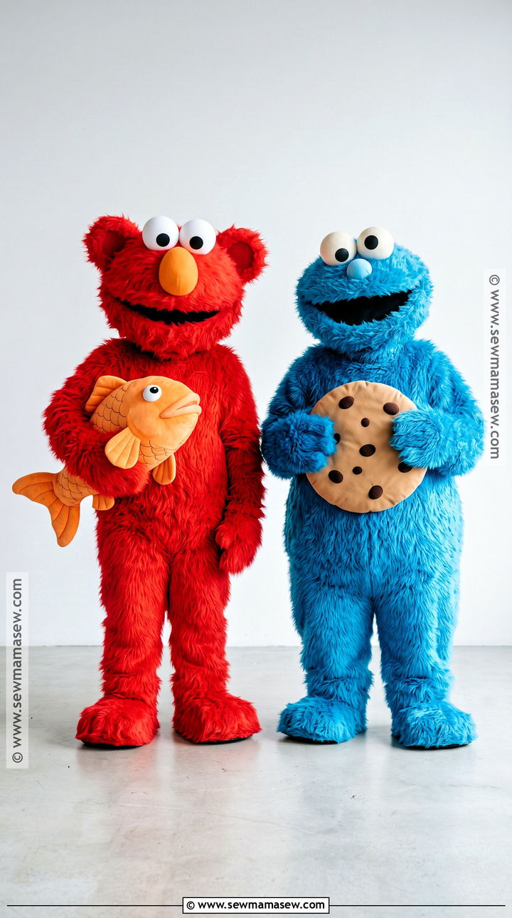 Elmo And Cookie Monster Mascot Costume - 40 elmo and cookie monster costumes