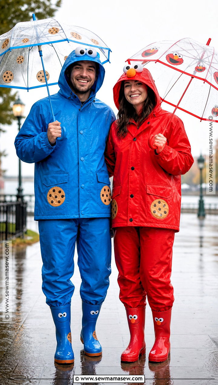 Elmo And Cookie Monster Rainy Day Costume - 40 elmo and cookie monster costumes
