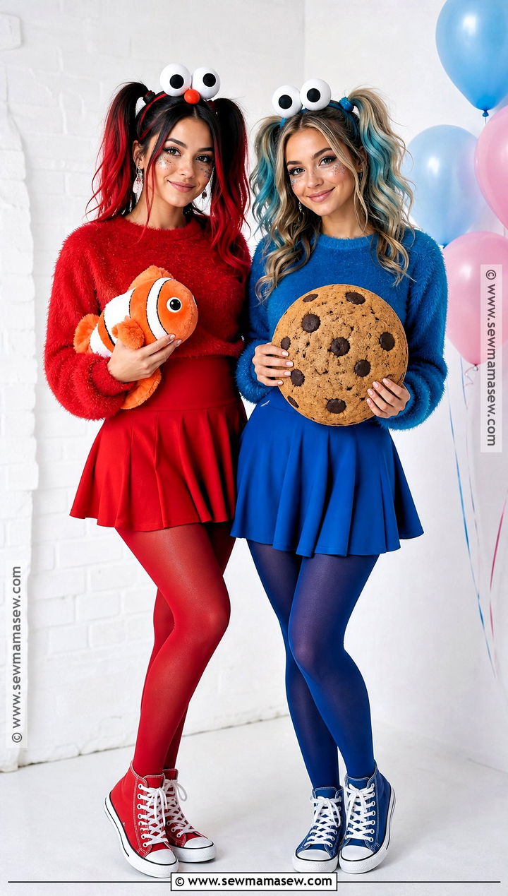 Elmo And Cookie Monster Skirt Costume - 40 elmo and cookie monster costumes