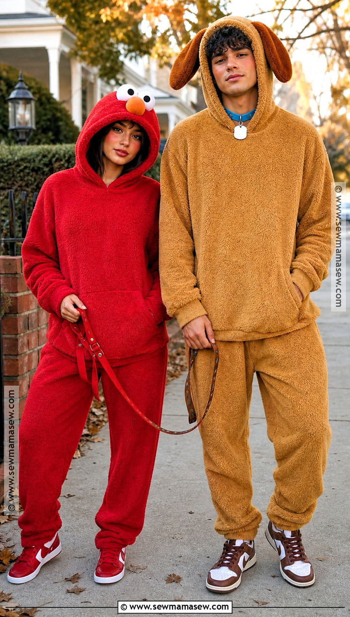 Elmo And Tango Couple Costume - 30 Sesame Street Halloween Costumes