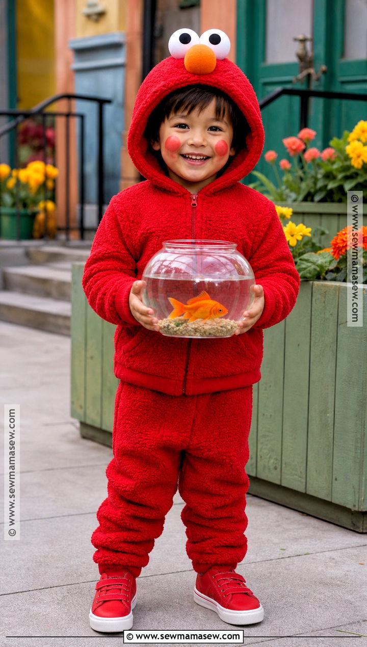 Elmo Costume With Red Hoodie - 30 sesame street costume ideas