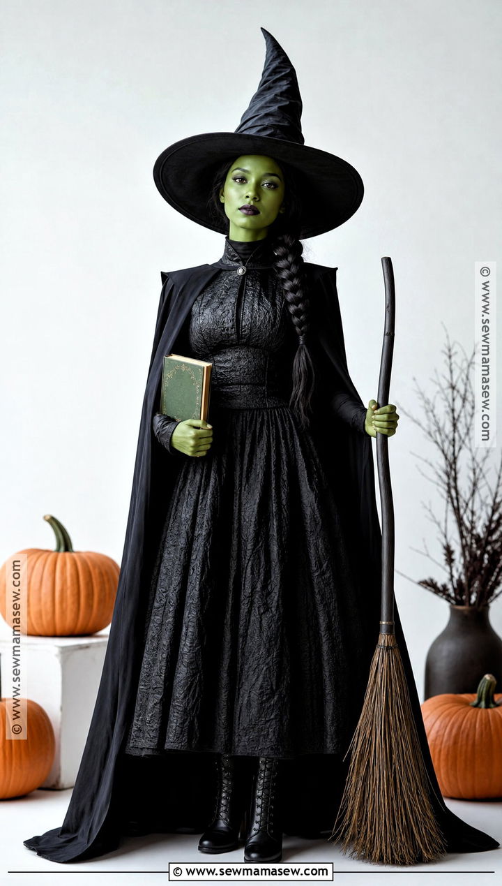 Elphaba Costume With Black Cape - 50 halloween costumes ideas