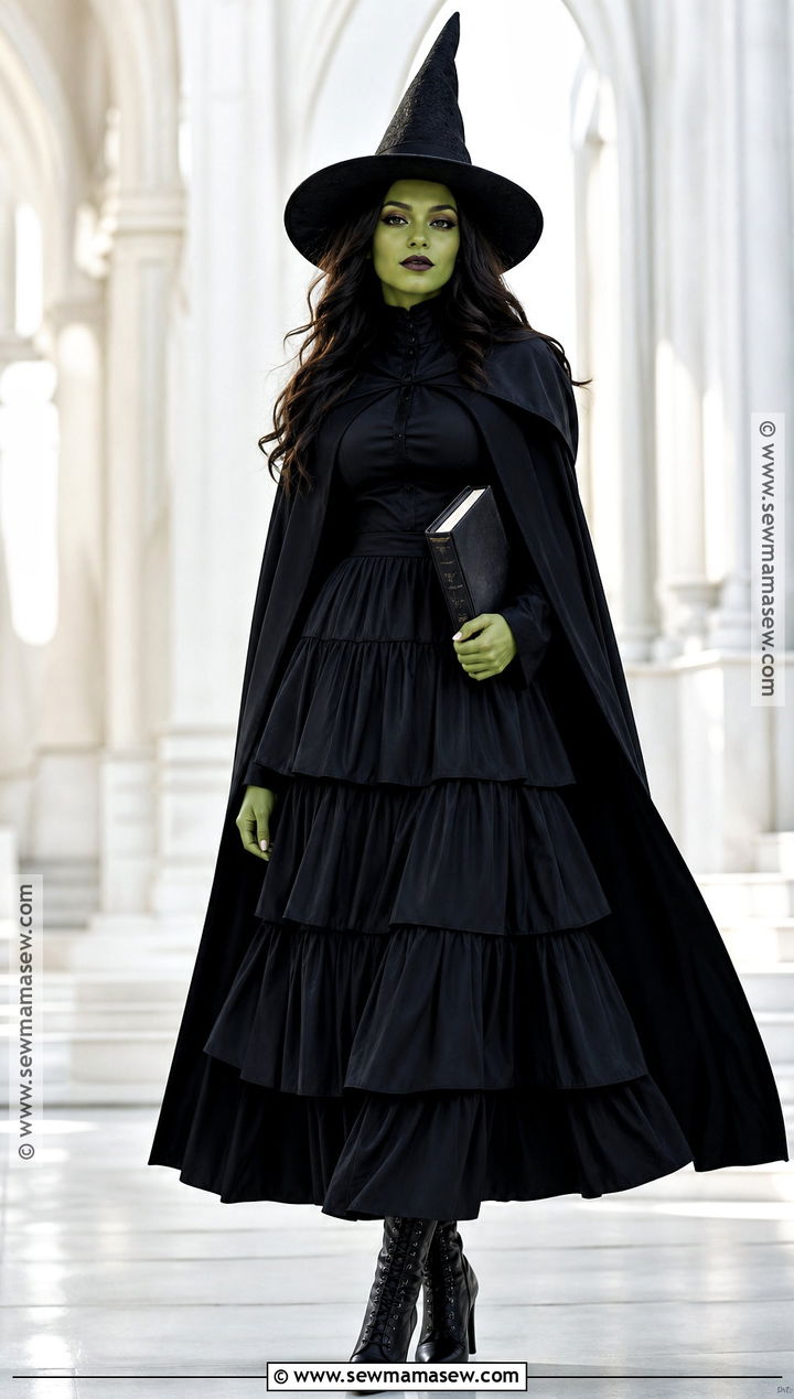 Elphaba Costume With Black Cape - 35 halloween costumes one person
