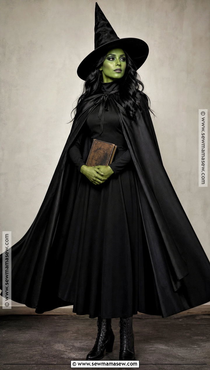 Elphaba Costume With Black Cape - 35 Iconic Solo Halloween Costumes