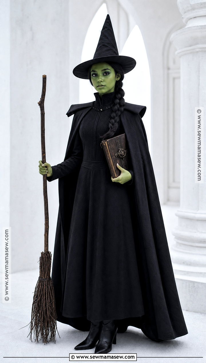 Elphaba Costume With Black Cape - 35 teen girl halloween costumes