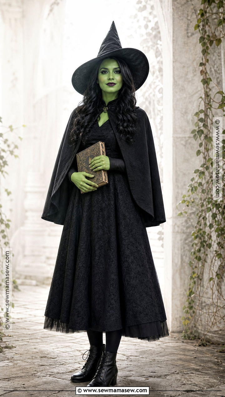 Elphaba Costume With Black Witch Dress - 30 character costume ideas