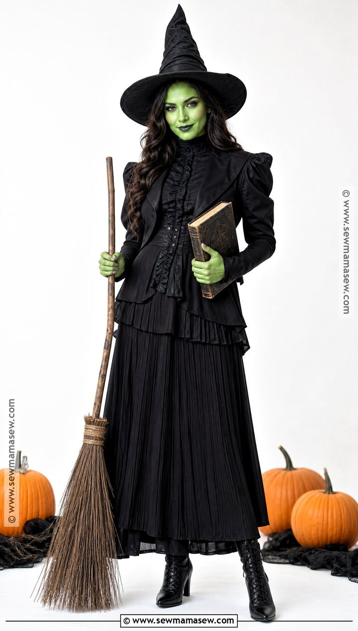 Elphaba Costume With Green Makeup - 50 halloween costumes for women