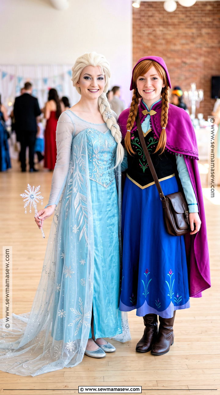 Elsa And Anna Sister Duo Costume - 30 frozen costume ideas