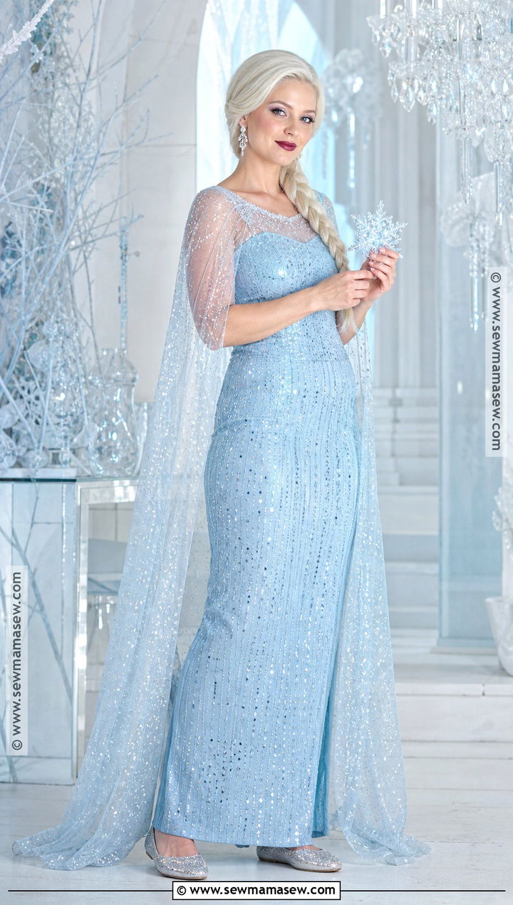 Elsa Blue Ice Gown Costume - 40 disney princess halloween costumes