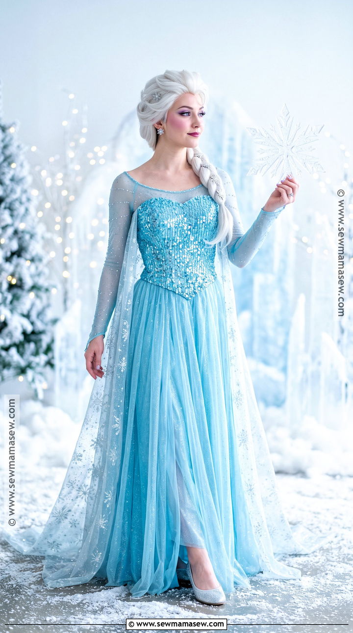Elsa Cosplay With Blue Cape - 30 white hair cosplay ideas