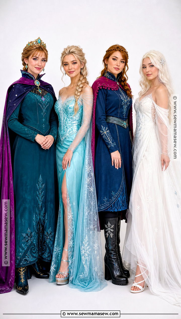 Elsa Costume Group Through The Years - 30 elsa halloween costume ideas