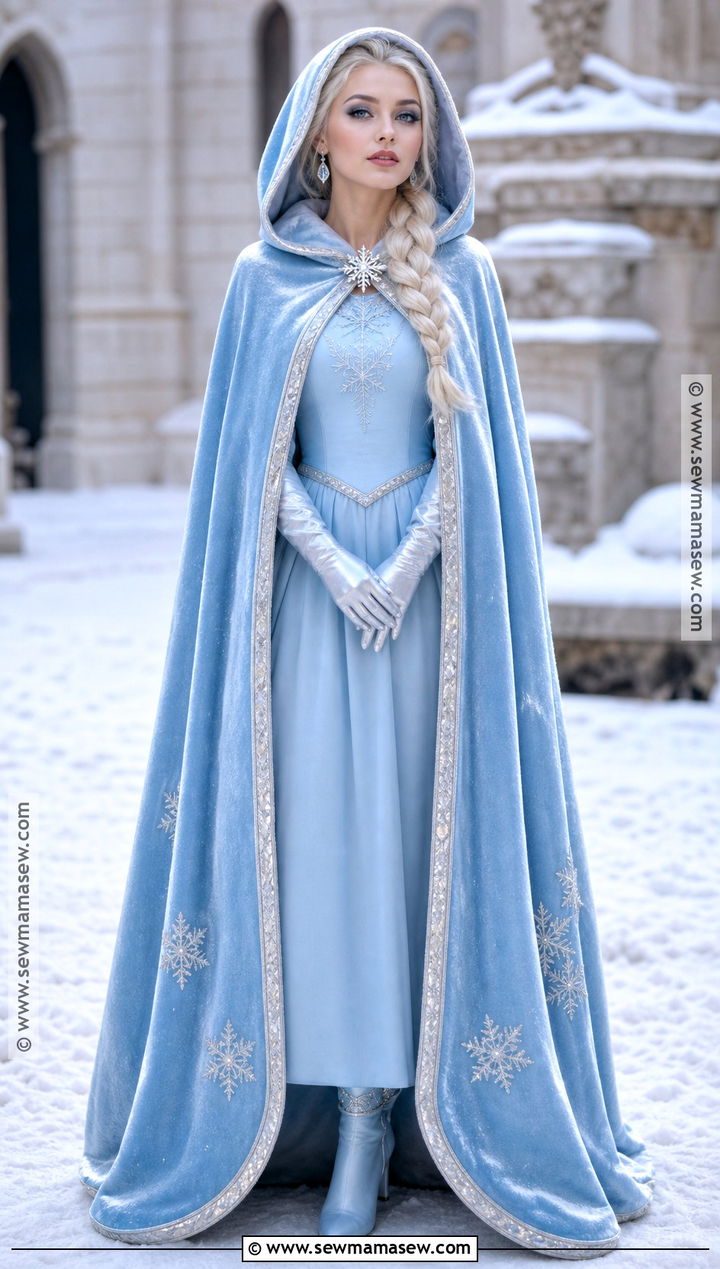 Elsa Hooded Cape Costume - 30 elsa frozen costume ideas