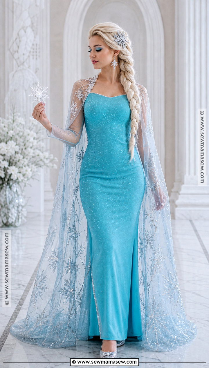Elsa Ice Queen Blue Dress Costume - 30 blue dress costume ideas