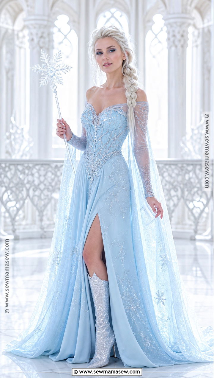 Elsa Ice Queen Costume - 35 blonde hair halloween costumes ideas