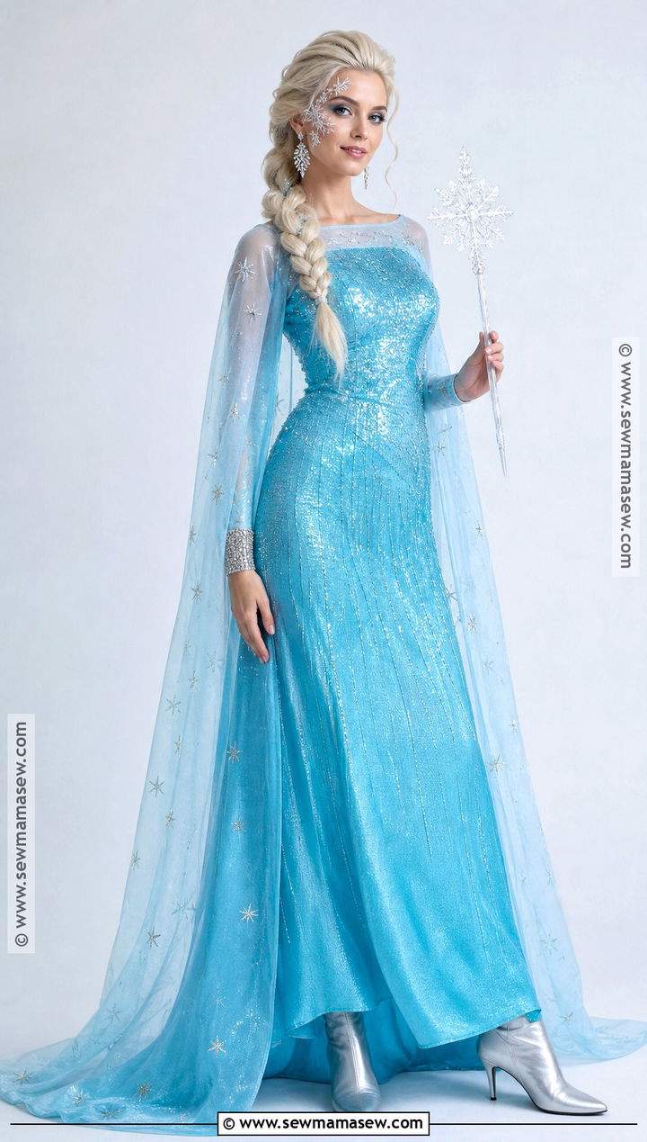 Elsa Snowflake Makeup Costume - 30 elsa halloween costume ideas