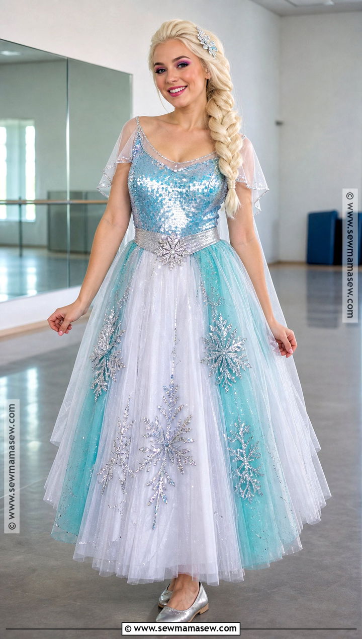 Elsa Snowflake Skirt Costume - 30 elsa frozen costume ideas