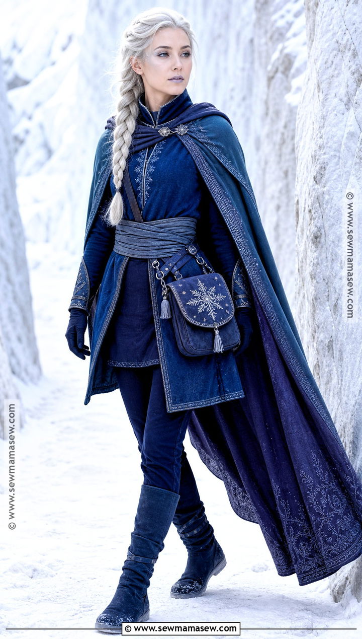 Elsa Travel Costume With Blue Tunic And Pants - 30 frozen costume ideas