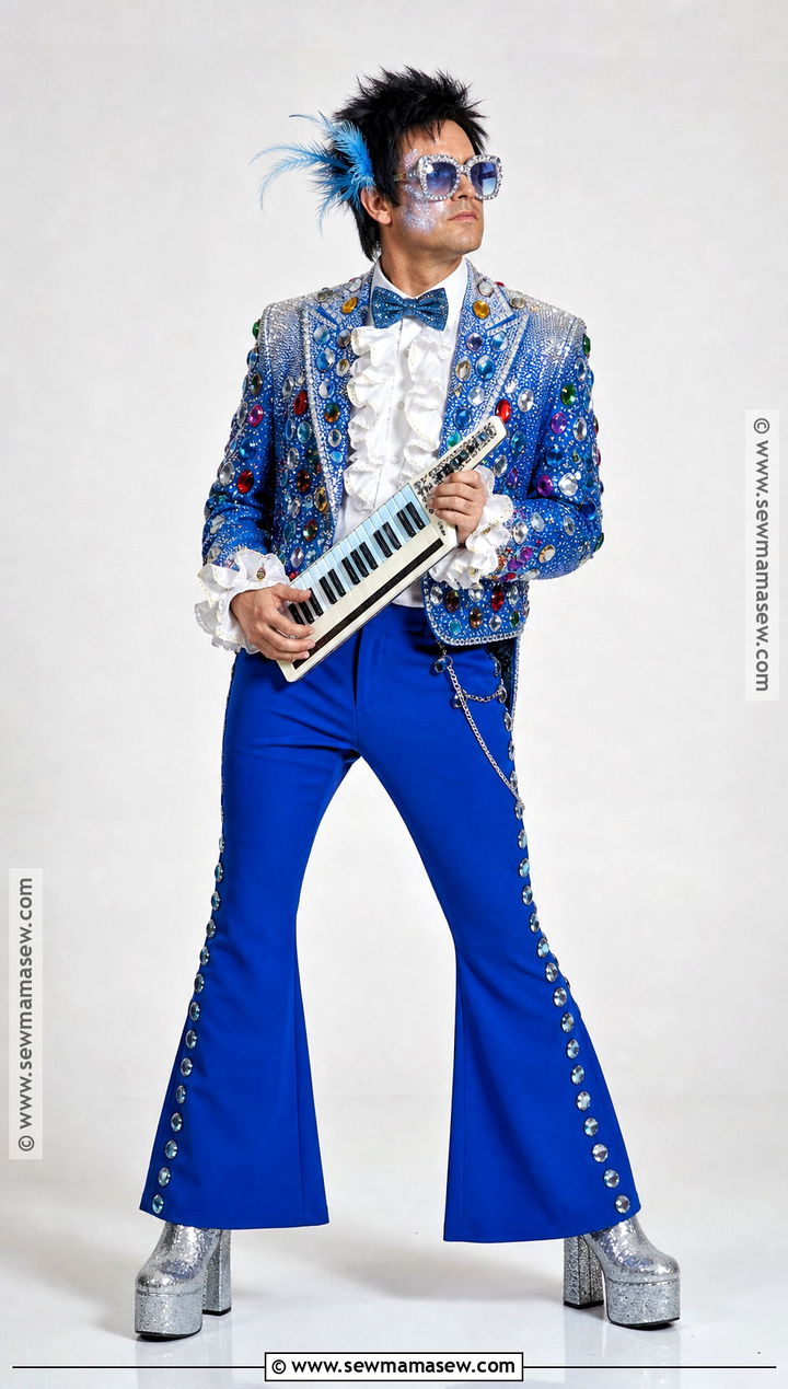 Elton John Costume With Sequined Suit - 40 70s costume ideas