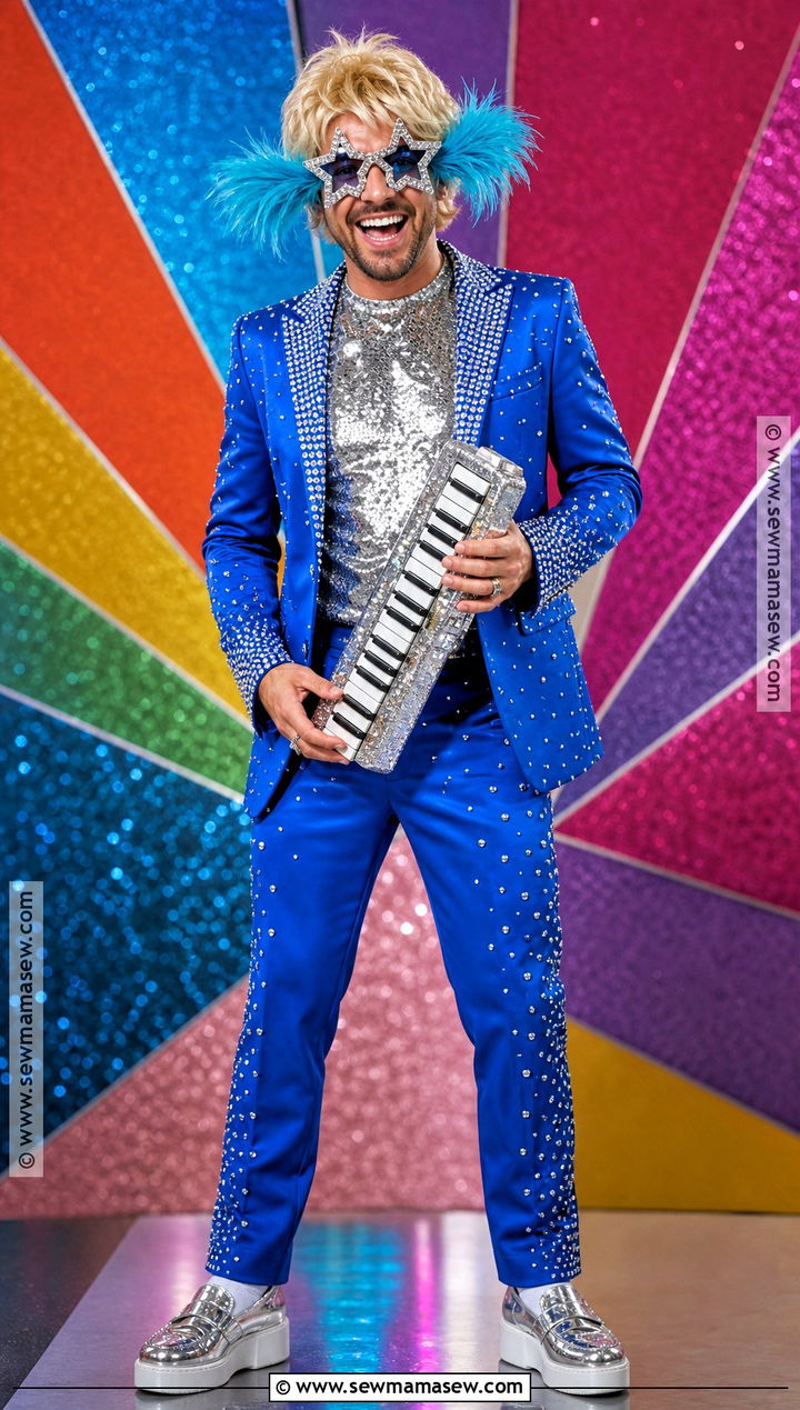 Elton John Feathered Glasses Costume - 35 singer costume ideas