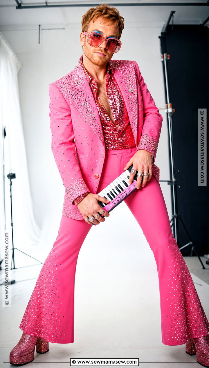 Elton John Feathered Suit Costume - 30 celebrities to dress up as ideas