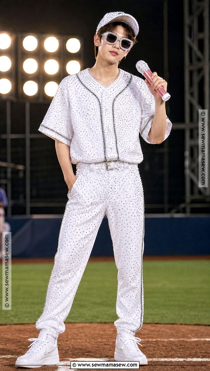 Elton John Rhinestone Baseball Costume - 30 music artist costume ideas