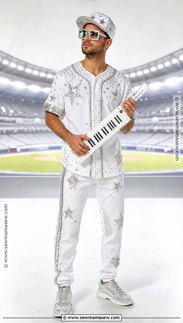 Elton John Rhinestone Baseball Costume - 30 iconic singers costumes
