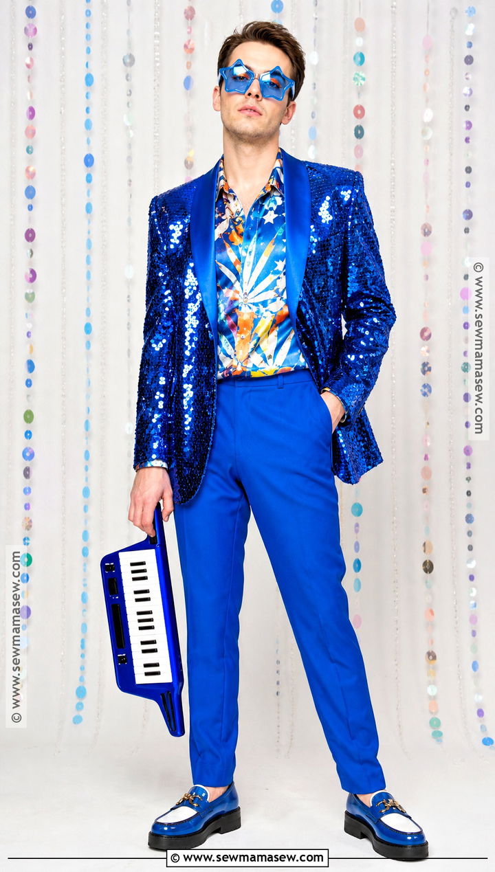 Elton John Sequined Suit Costume - 30 musician costume ideas