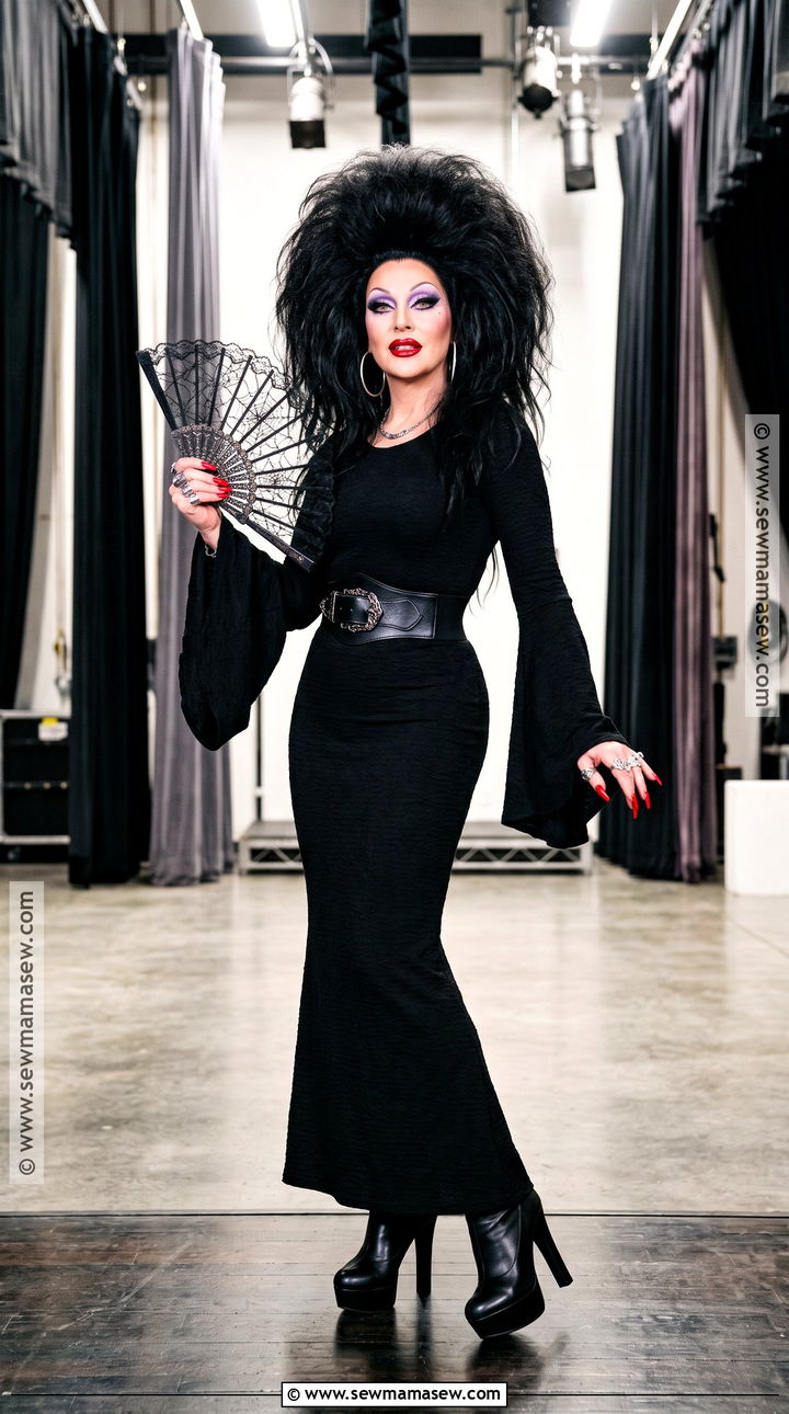 Elvira Costume With Black Bouffant Hair - 35 dark hair halloween costume ideas