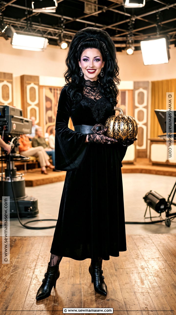 Elvira Costume With High Black Hair - 30 black hair halloween costumes ideas