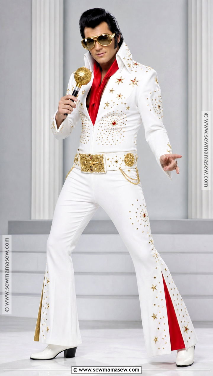 Elvis Presley White Jumpsuit Costume - 30 celebrities to dress up as ideas