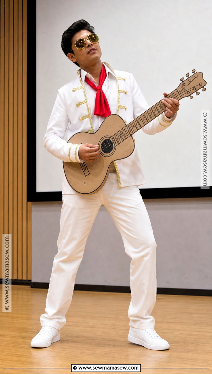 Elvis Presley White Jumpsuit Costume - 30 celebrity dress up day at school ideas