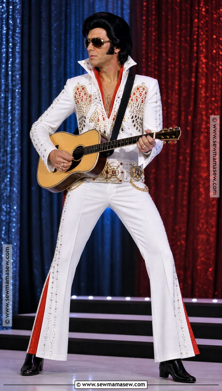 Elvis Presley White Jumpsuit Costume - 30 iconic singers costumes