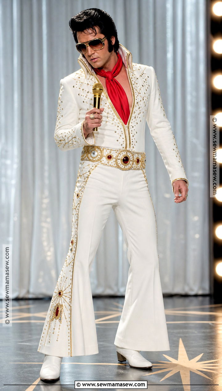 Elvis Presley White Jumpsuit Costume - 30 music artist costume ideas