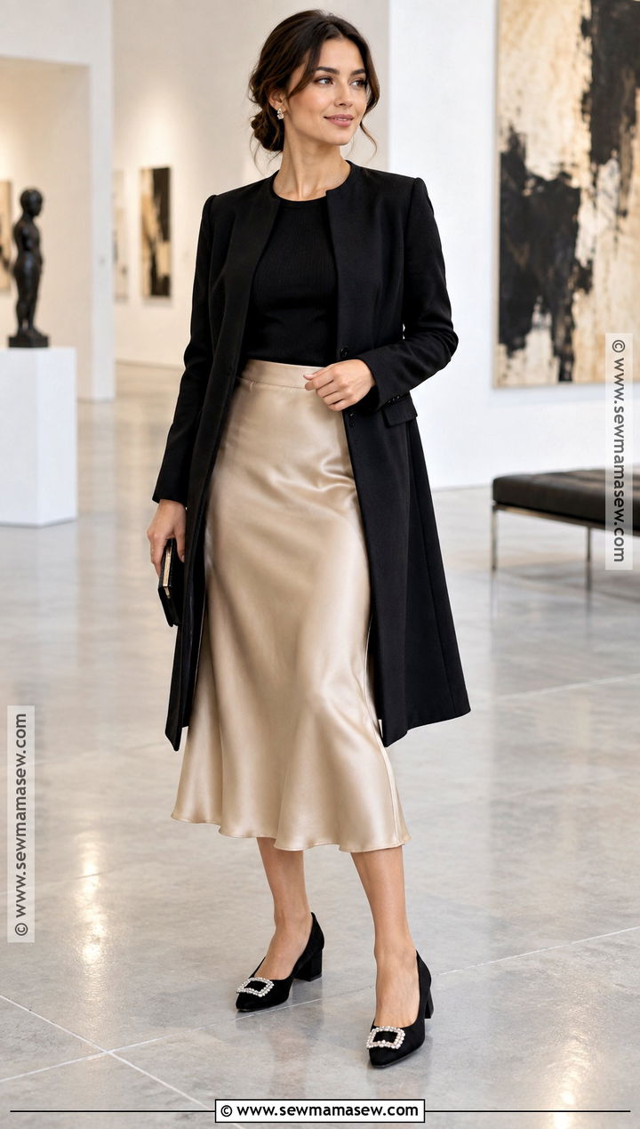 Embellished Heels With A Minimal Midi Skirt - 15 fall 2026 shoes trends for women