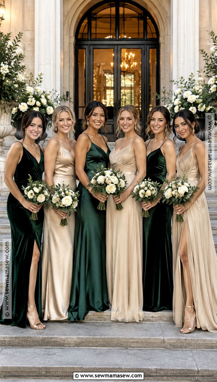 Emerald And Champagne Fall Bridesmaid Dresses - 15 Non Matching Bridesmaid Dresses Fall