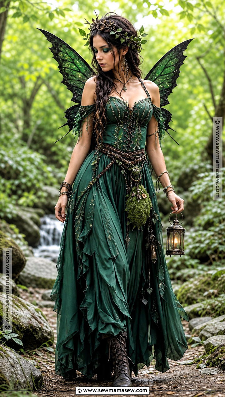 Emerald Forest Dark Fairy Costume - 30 Dark Fairy Halloween Costumes