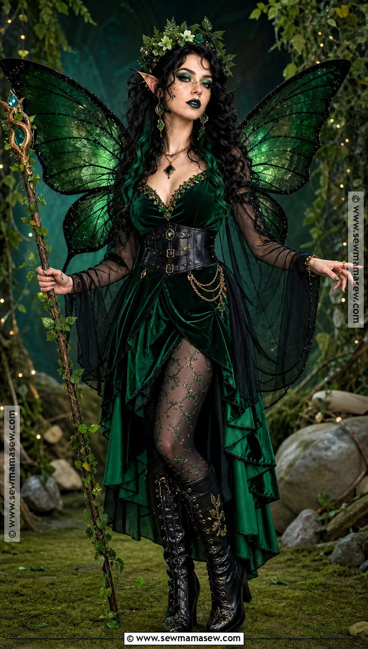 Emerald Gothic Fairy Costume - 30 Gothic Fairy Costume Ideas