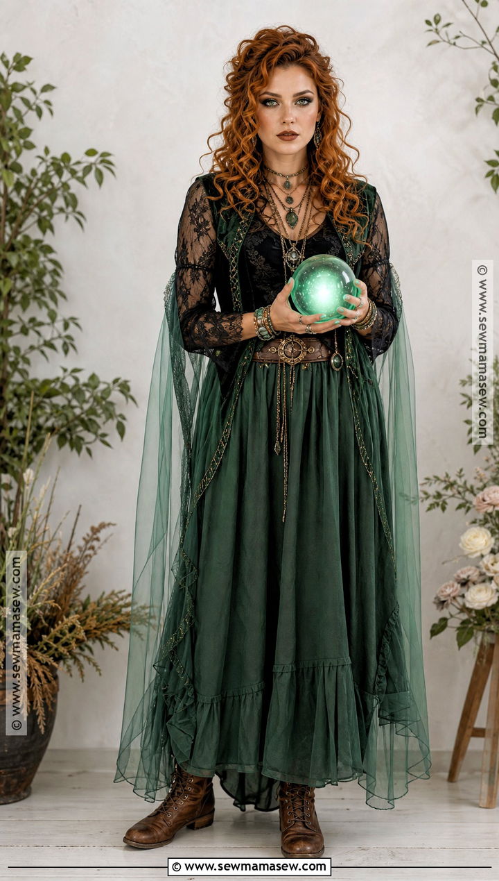 Emerald Green Fortune Teller Costume - 45 fortune teller costume ideas