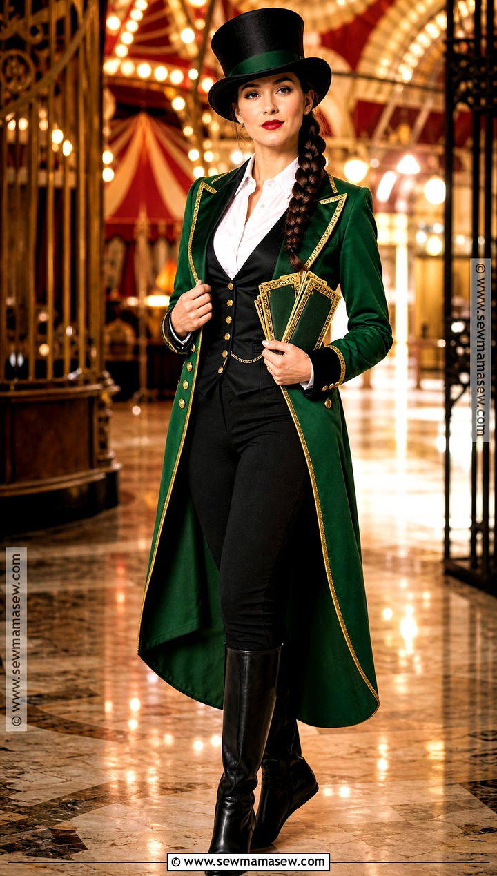 Emerald Green Ringmaster Costume - 30 Ring Master Costume Ideas for Women